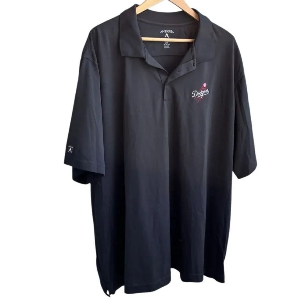 Antigua Dodgers Black Polo Shirt Men’s | MLB Licensed